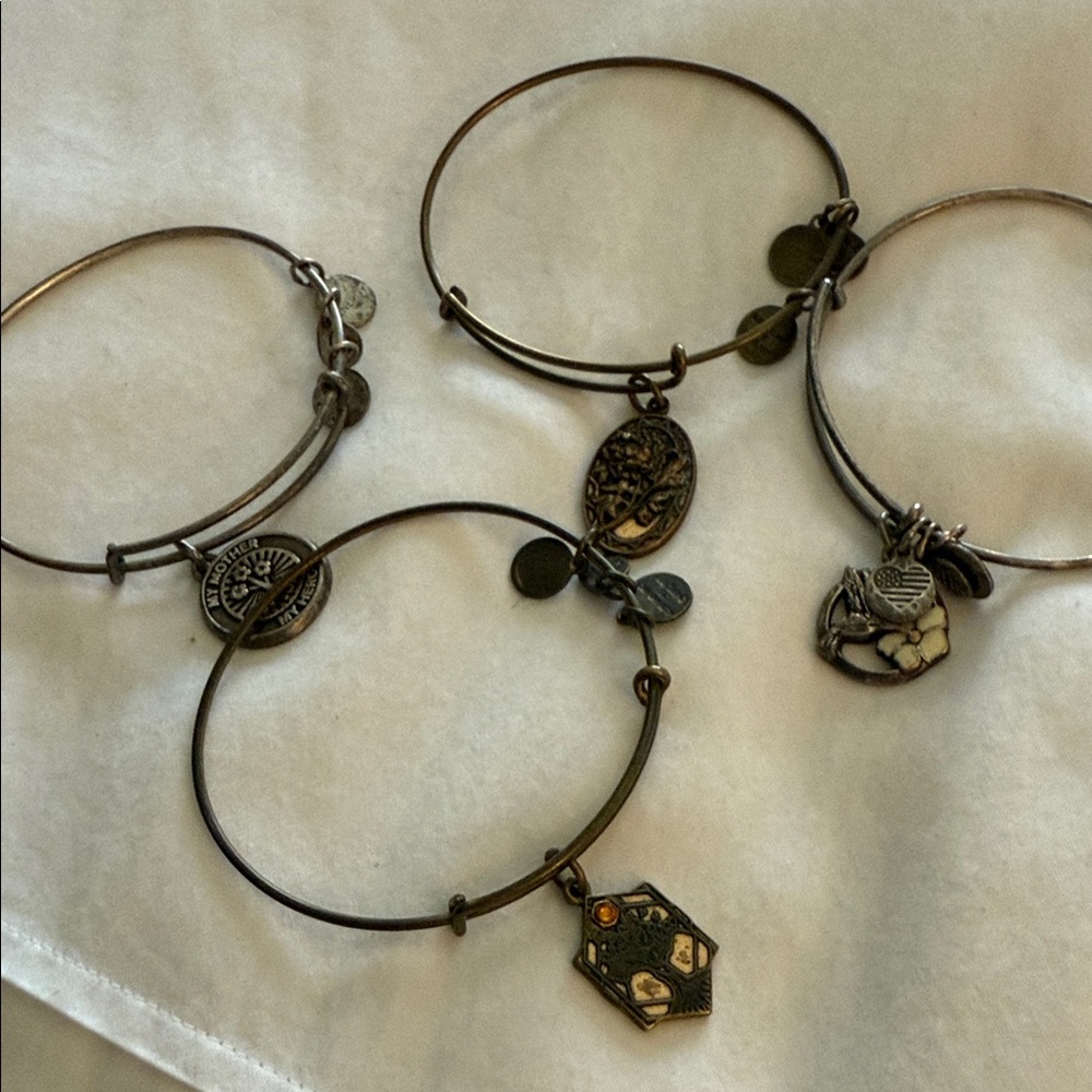 Alex and Ani collection bronze bracelets